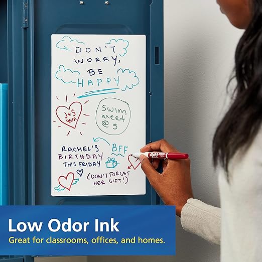 EXPO Dry Erase Markers, Whiteboard Markers with Low Odor Ink, Fine Tip, Assorted Vibrant Colors, 16 Count