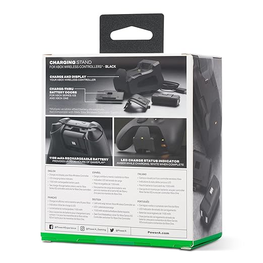 PowerA Solo Charging Stand for Xbox Series X|S - Black, Works with Xbox One, Charging Station for Xbox Wireless Controller, Officially Licensed