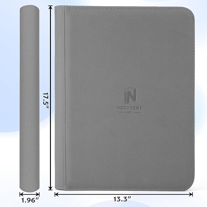 1000+ Pockets Premium Trading Card Binder, 16 Pockets Trading Card Binder Ringless Side Loading Trading,Card Holder Folders for MTG, TCG, Game Cards & Sports Cards(Grey)