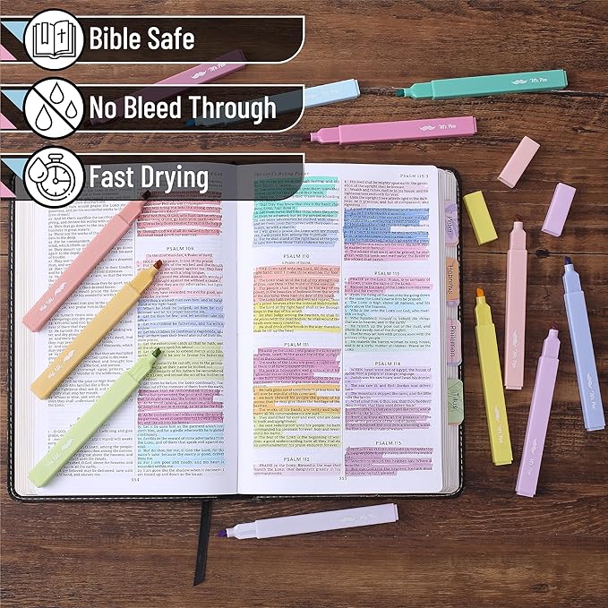 Mr. Pen- Aesthetic Highlighters, 16 pcs, Chisel Tip, Assorted Colors, No Bleed Bible Highlighter Pastel (Pack of 2)