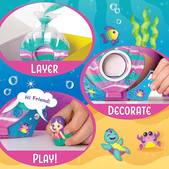 Creativity for Kids Sand Art Kit: Mermaid - Mermaid Gifts for Girls, Sand Art Kits, DIY Craft Kits for Kids (Ages 6+)