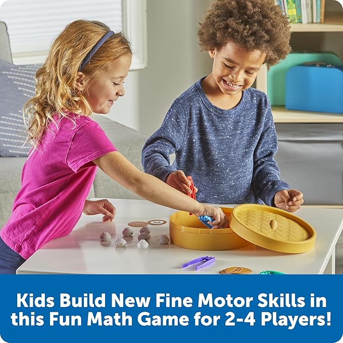 Learning Resources Dumpling Dash Fine Motor Math Game - Montessori Counting Toys, Board Game, Play Food, Homeschool, Fine Motor Skills, Homeschool Preschool