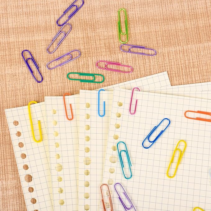 Paper Clips Assorted Sizes,450PCS Medium and Large PaperClips for Office Supplies,Colored Paper Clips for Home, School and Office Use
