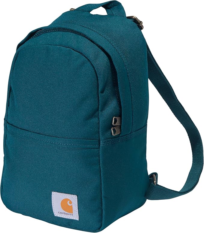 Carhartt Classic Mini Backpack, Durable, Water-Resistant Backpack with Adjustable Shoulder Straps, Tidal