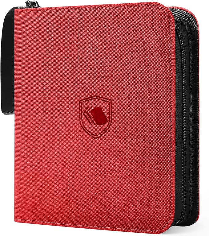 1200 Pockets Trading Card Binder, PU Cover Zipper Card Collection Album, Sturdy Card Folder Holder for MTG, TCG, Game Cards, Sports Cards