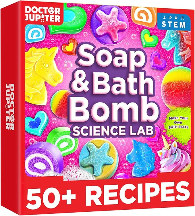 Doctor Jupiter Soap & Bath Bomb Science Lab for Kids Ages 8-9-10-11-12 | Birthday Gift Ideas for 8+ Years Old Boys & Girls | Learning & Educational Kits