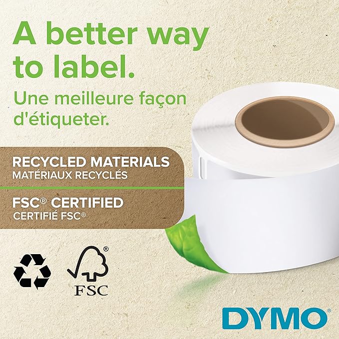 Dymo 54 mm x 70 mm LW Multi-Purpose Labels, Roll of 320 Easy-Peel Labels, Self Adhesive, for LabelWriter Label Makers, Authentic