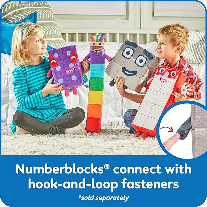 hand2mind Numberblock Nine Playful Pal, Plush Figure Toys, Numbers for Toddlers, Cute Stuffies, Preschool Math Learning Toys, Stuffed Animal, Small Plushies, Counting Blocks, Birthday Gifts for Kids