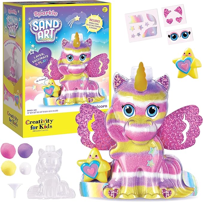 Creativity for Kids Sand Art Kit: Unicorn - DIY Sand Art Kits for Kids, Easter Basket Stuffers & Unicorn Gifts for Girls, Arts and Crafts for Kids (Ages 6+)