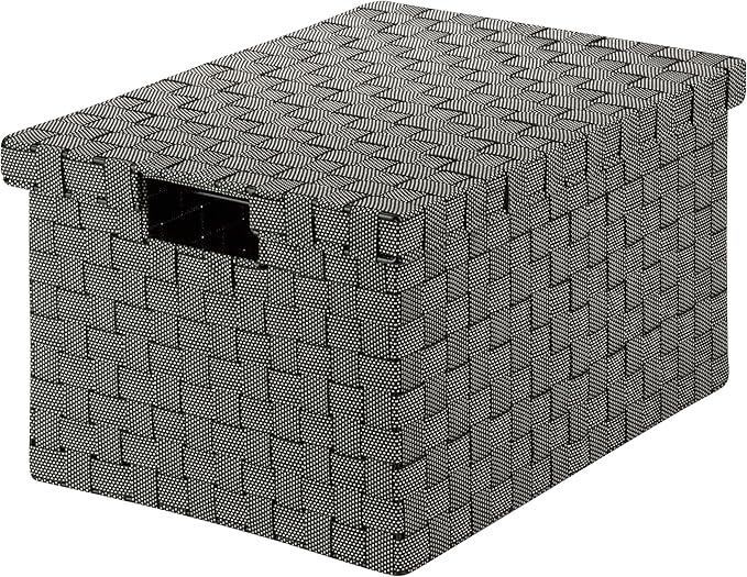Honey-Can-Do Honey Can Do Large File Box, Speckled OFC-03703 Black