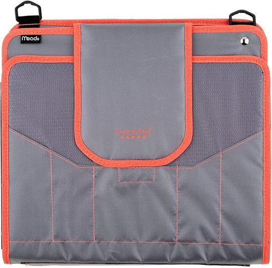 Five Star Sewn Zipper Binder, Fabric, 2 Inch 3 Ring Binder With 4 Inch Capacity, Assorted Colors, Color Selected For You, 1 Count (Pack of 1)