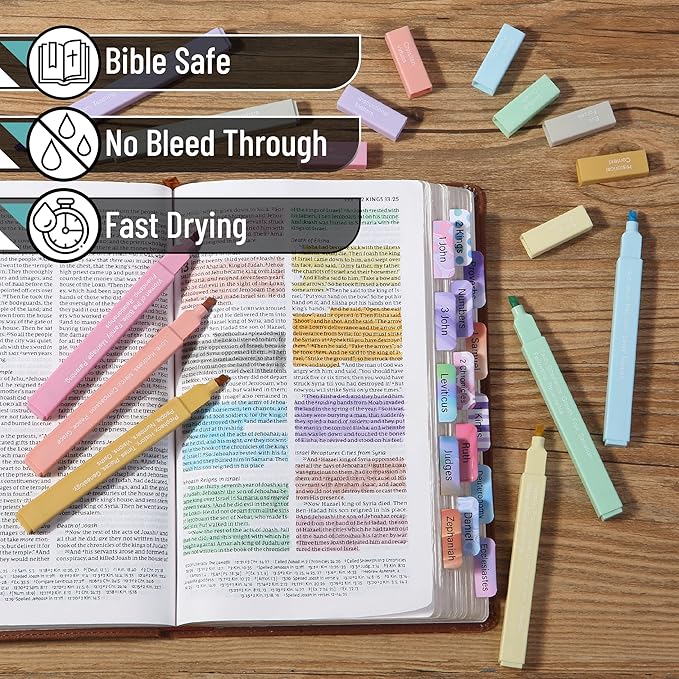 Mr. Pen- Bible Highlighters with Color-Coding System, 16 Pack, Soft Pastel Aesthetic Highlighters Assorted Colors, Bible Markers No Bleed Through