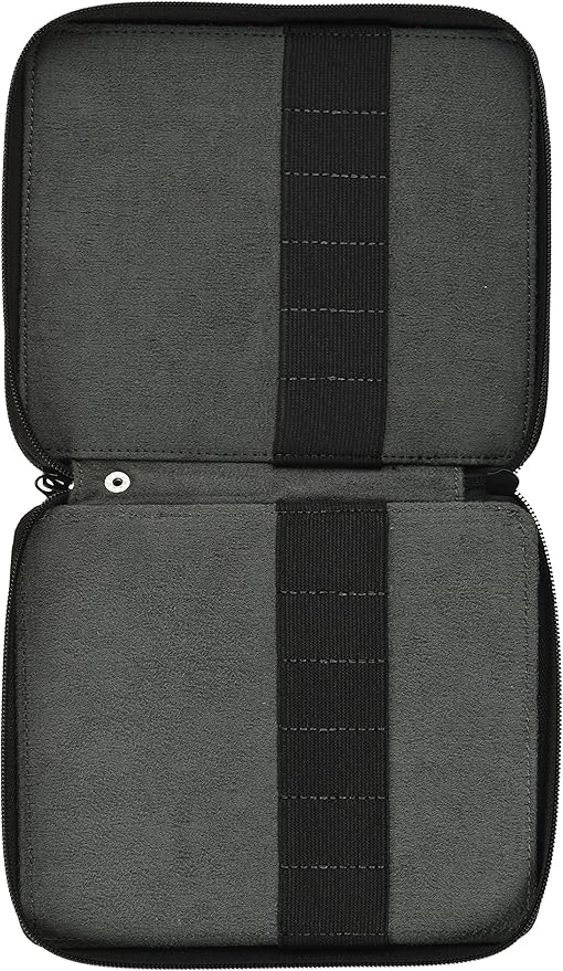 Speedball Art Products Genuine Leather Storage Case for Pencils, Markers, Pens and Art Supplies, Holds Up to 72 Standard Pencils, Black