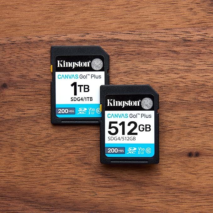 Kingston Canvas Go Plus 512GB SD Card | Up to 200MB/s | Class 10, UHS-I, U3, V30 | SDG4/512GB