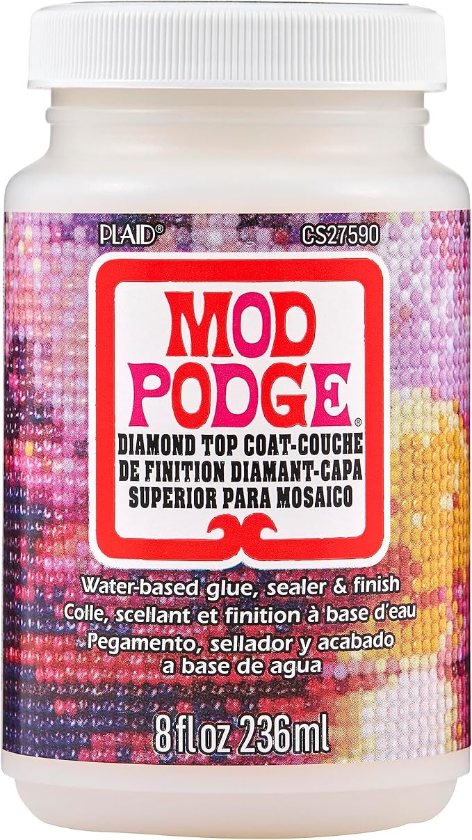 Mod Podge Diamond Top Coat, Premium All-in-One Glue, Sealer, and Finish Perfect for Preserving Diamond Puzzle Arts and Crafts Projects, CS27590