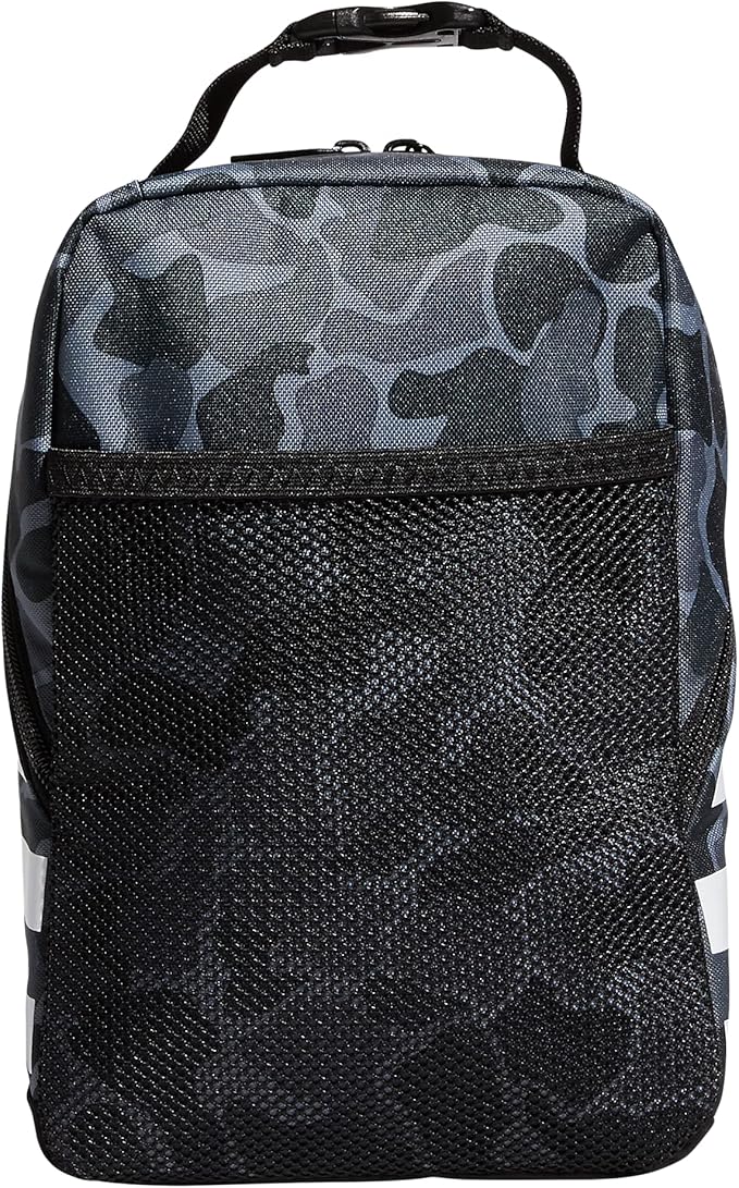 adidas Unisex Santiago Lunch Bag, Insulated School Food Container Box Discontinued, Nomad Camo Grey/White/2.0, One Size