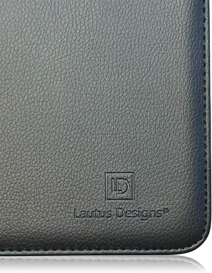 Customized Junior Zippered Leather Padfolio - Name/Logo Printed on Matt Black PU Leather Portfolio Binder & Organizer Folder with 8 Inch Tablet Sleeve & with Junior Legal Notepad