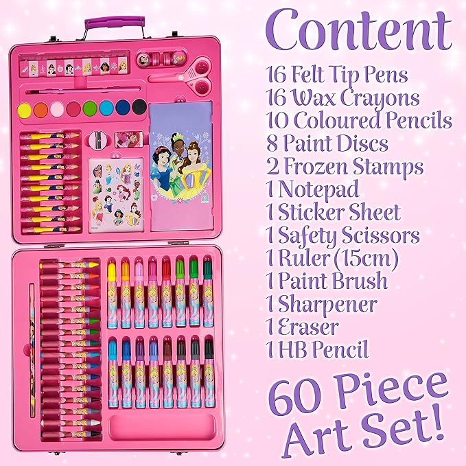 Disney Colored Pencils Art Supplies Kids Drawing Kit School Supplies Girls Drawing Pencils Art Kit with Crayons Gifts for Girls