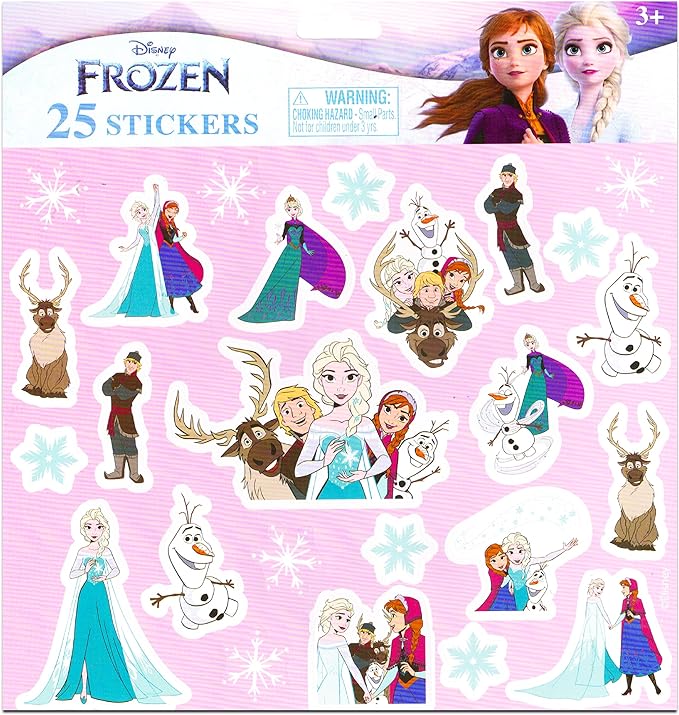 Disney Frozen Backpack for Girls - Bundle with Elsa and Anna Reflective Backpack and Lunch Including Frozen Stickers and More (Girls Backpack Elementary School)