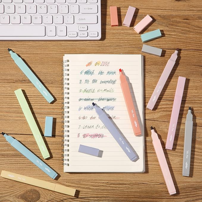 Mr. Pen- Aesthetic Bible Highlighters No Bleed Through, 10 Pack, Retro Colors, Cute Highlighter for Journaling Supplies and School Accessories, Bible Highlighters and Pens No Bleed