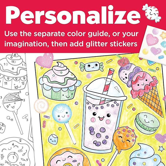 Faber-Castell Paint by Number Sweets - Kids Watercolor Paint by Number Craft (Ages 6+)