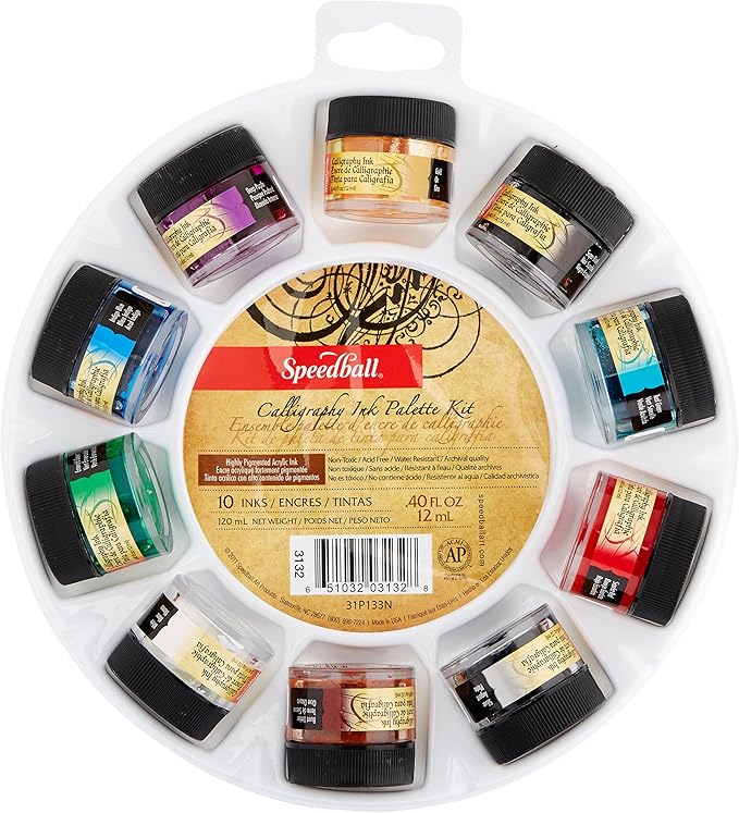 Speedball Art Products SB3132 Calligraphy Ink Palette Kit