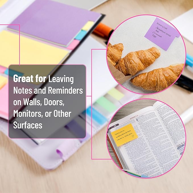 Mr. Pen- Sticky Notes Set, 410 Pack, School Supplies, Office Supplies, Planner Sticky Note Dividers Tabs, Book Notes, Stocky Notes for Bible Journaling