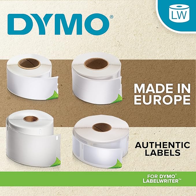 Dymo 25 mm x 25 mm LW Small Multi-Purpose Labels, Roll of 750 Easy-Peel Labels, Self-Adhesive, for LabelWriter Label Makers, Authentic