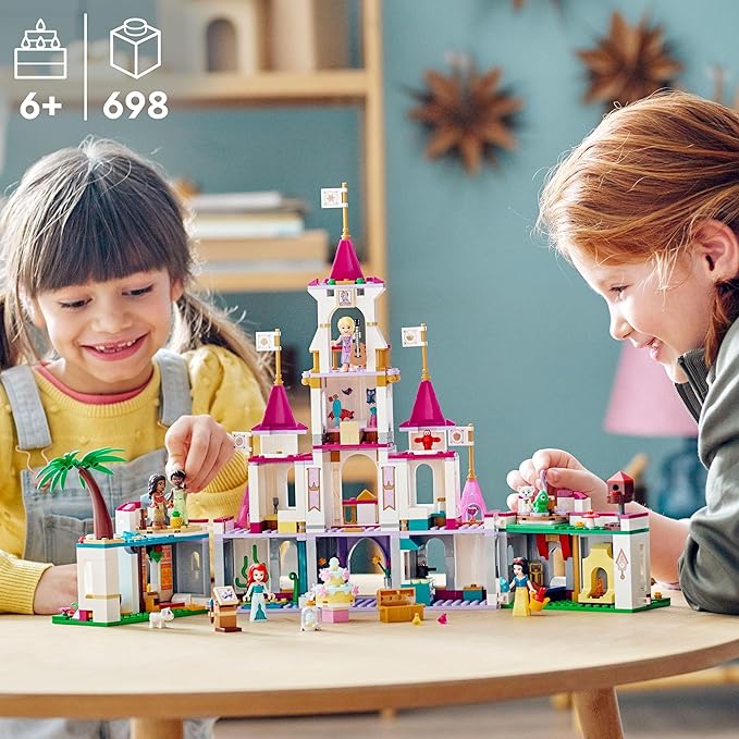 LEGO Disney Princess Ultimate Adventure Castle 43205 Building Toy with 5 Princess Mini-Dolls Including Ariel, Rapunzel and Snow White(Packaging May Vary)