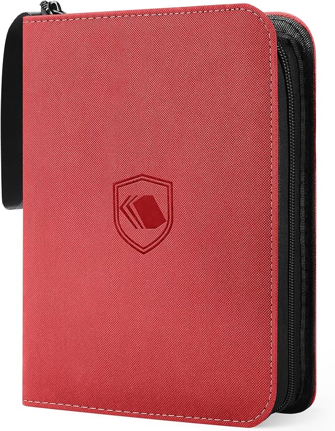 900 Pockets Trading Card Binder, PU Cover Zipper Card Collection Album, Sturdy Card Folder Holder for MTG, TCG, Game Cards, Sports Cards