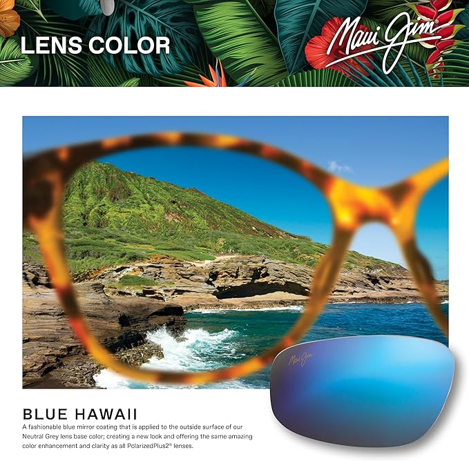 Maui Jim Polarized Men's and Women's The Flats Rectangular Sunglasses
