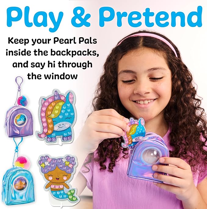 Creativity for Kids Bubble Gems Backpack Keychains - DIY Diamond Art Kits for Kids, Unicorn Toys for Girls, Gem Art Mermaid Gifts for Girls (Ages 6+)