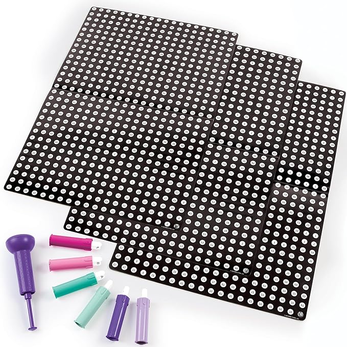 Make It Real Stamp to Reveal DIY Dot Posters, 1 Stamper per kit & 3 Dot Posters |Craft Kit, Artwork Activity, Girls & Kids Ages 6 Bunny, Frog, Panda