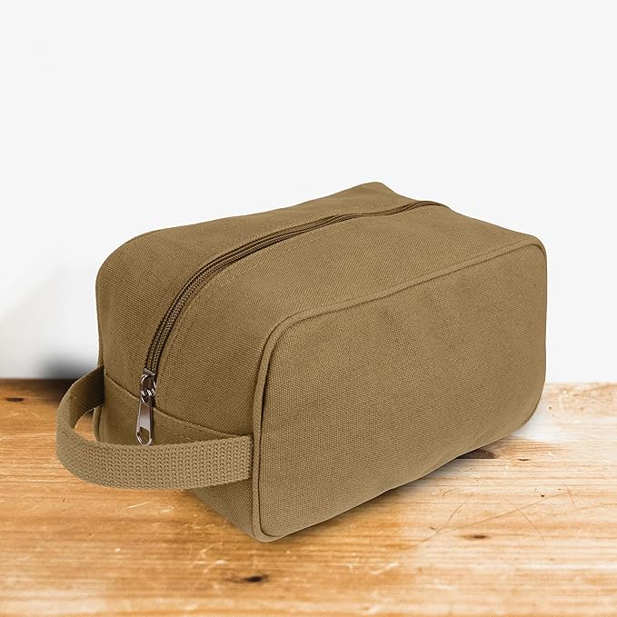 Rothco Heavyweight Canvas Travel Dopp Kit - Shave and Shower Toiletry Organizer