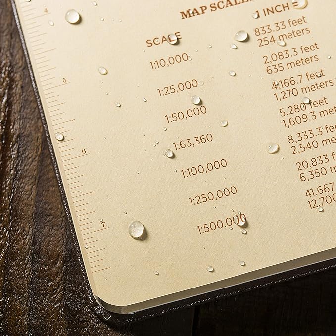 Rite in the Rain Weatherproof Hard Cover Notebook, 4.25" x 6.75", Tan Cover, Universal Pattern (No. 970TF-M)