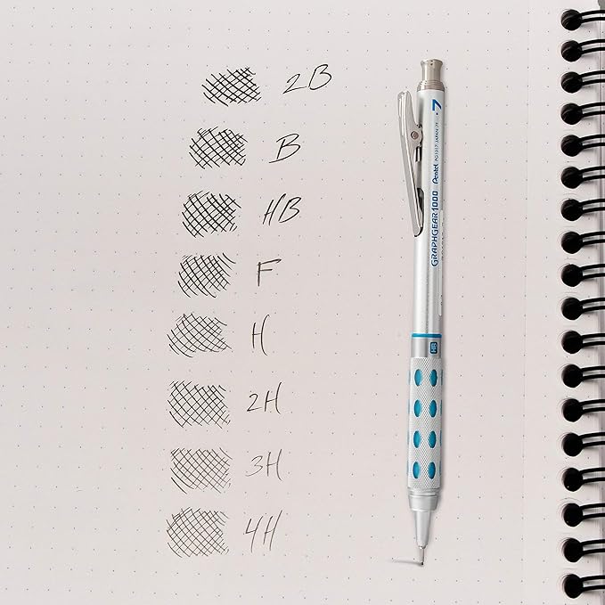 Pentel Super Hi-Polymer Lead Refills Value Pack, (0.5mm and 0.7mm), Fine/Medium Line, HB, Pack of 6, 180 Pieces of Lead (C257BPHB6)