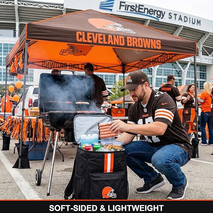 Cooler Backpack – Portable Soft Sided Ice Chest – Insulated Bag Holds 36 Cans - Football Gear – Show Your Team Spirit with Officially Licensed Fan Gear