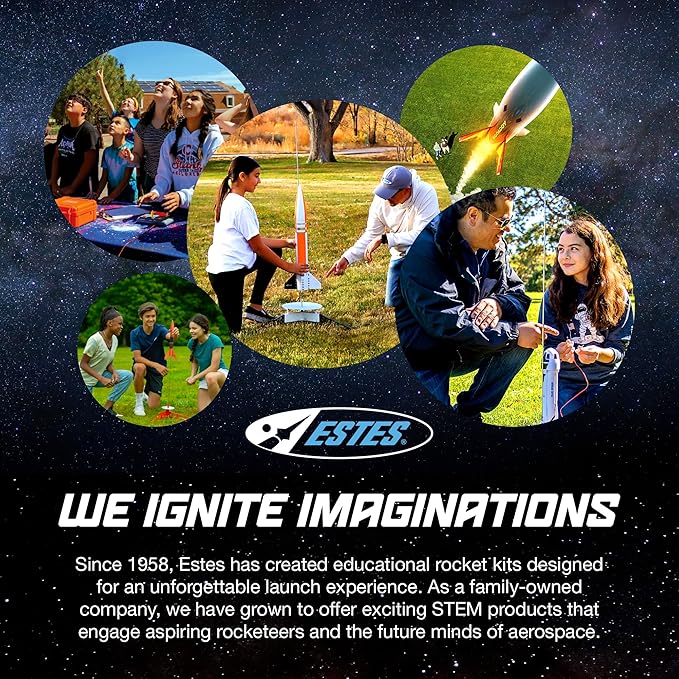 Estes 7315 Blue Origin New Shepard Builder Kit, Intermediate Flying-Rocket Model Kit for Ages 10+, Includes Model Parts and Parachute