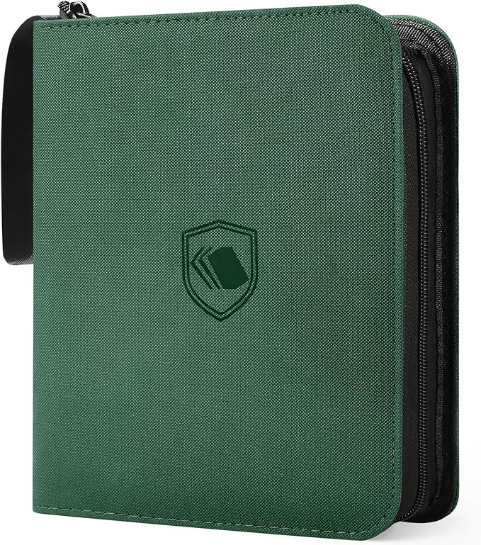 1200 Pockets Trading Card Binder, PU Cover Zipper Card Collection Album, Sturdy Card Folder Holder for MTG, TCG, Game Cards, Sports Cards