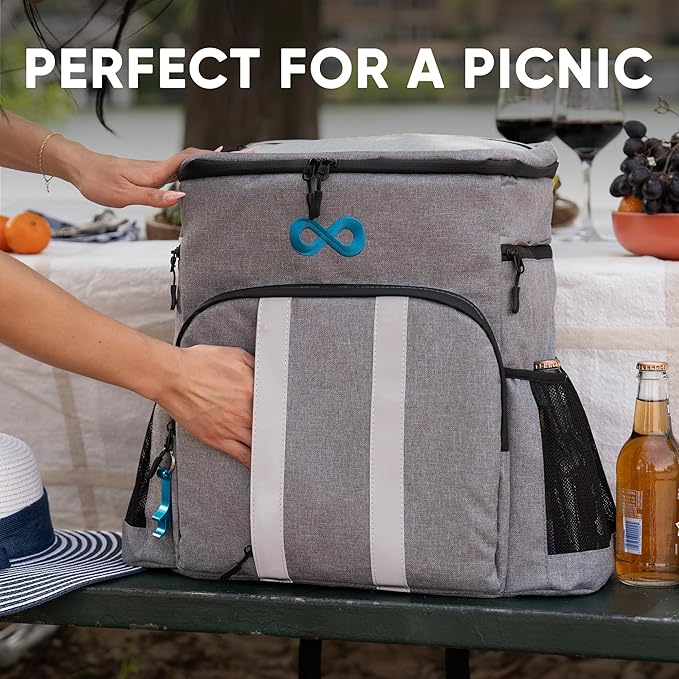 Insulated Backpack Cooler - 54 Cans, 24 Hour Cooling, Wider Straps, Lightweight Leak Proof Liner, Portable Cooler Backpack Bag for Men Women Beach Picnic Travel Lunch Camping - Everlasting Comfort