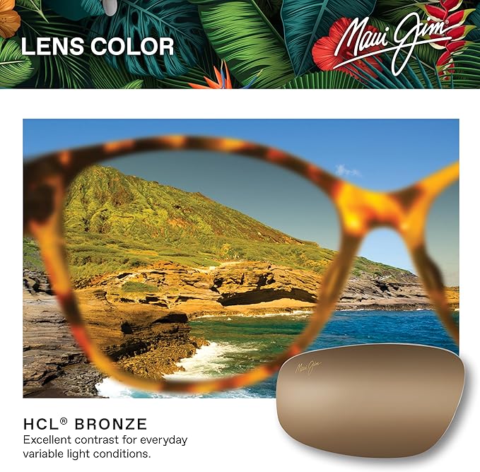 Maui Jim Polarized Men's and Women's The Flats Rectangular Sunglasses