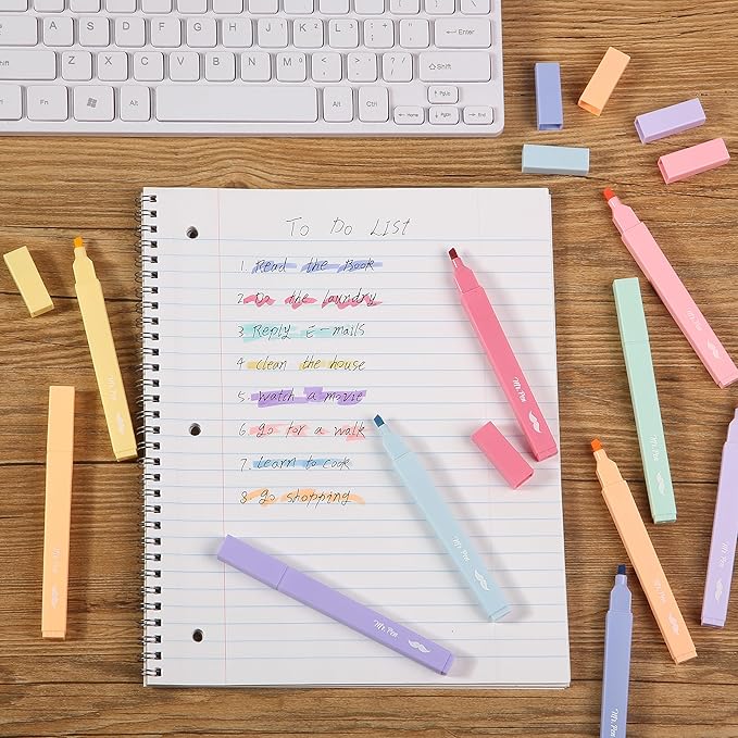 Mr. Pen- Aesthetic Bible Highlighters No Bleed Through, 10 Pack, Assorted Colors, Cute Highlighter for Journaling Supplies and School Accessories, Bible Highlighters and Pens No Bleed
