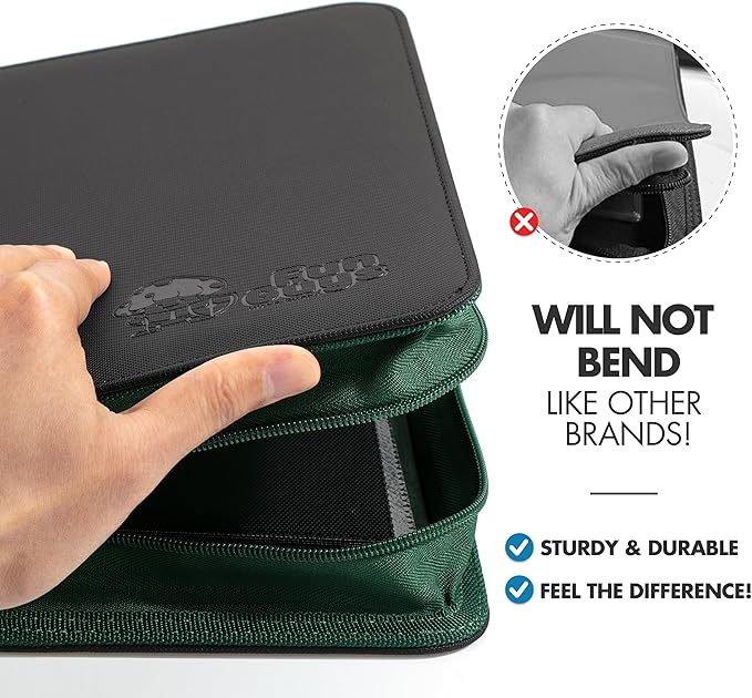 FunGuys Toploader Binder – 4 Pocket Trading Card Binder for 128 Top Loaders, Pokemon Card Binder, MTG, Yugioh, Sports Cards, TCG Storage Album, Zipper Card Collector Folder