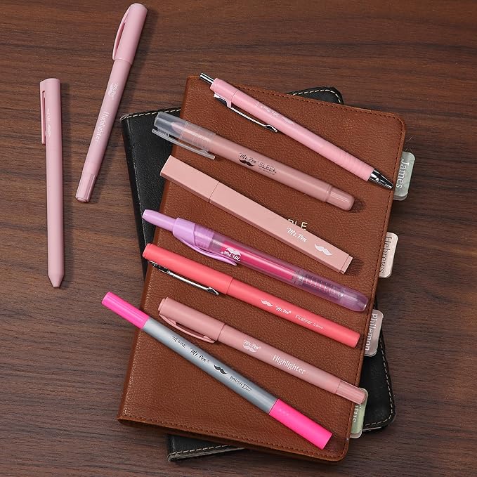 Mr. Pen- 10 Pack Pink Journaling Pens and Highlighters, Bible Journaling Set