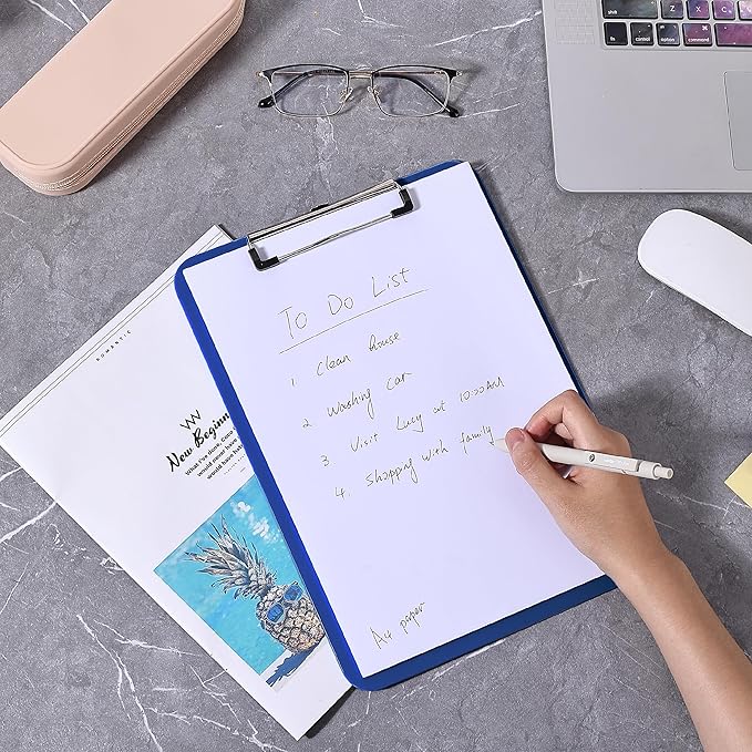 Mr. Pen- Plastic Clipboard, 12.5" x 9", 2 Pack, Clipboard Plastic, Low-Profile Metal Clip with Retractable Hanging Hole