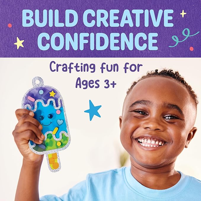 Creativity for Kids Sticker Sun Catchers Mini Craft Kit: Create 2 Suncatchers - Toddler Easter Basket Stuffers and Gifts, Arts & Crafts for Kids, Window Art for Kids (Ages 3+)