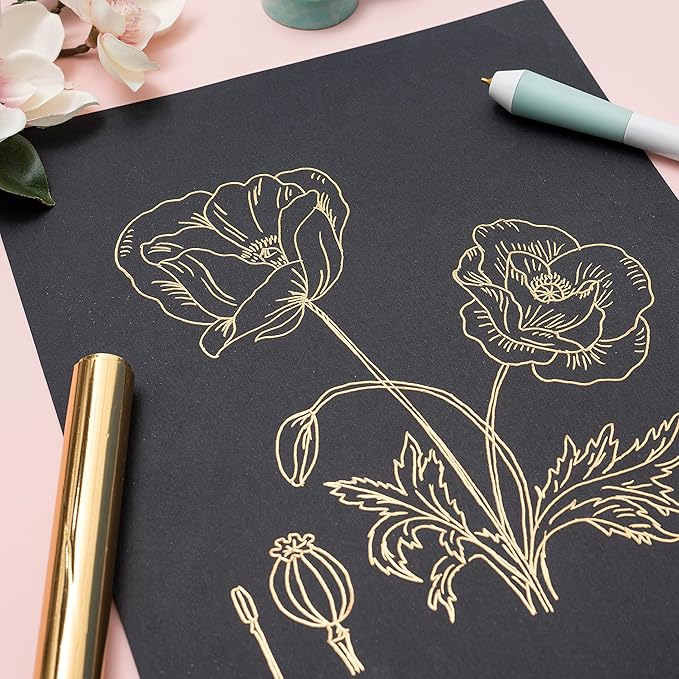 We R Memory Keepers Foil Quill Fine Tip Freestyle Pen, Make Custom Designs For Planners, Journals, Cards, Scrapbook Pages, and More, Heat-resistant Grip, On-the-go USB Plug, Craft Projects