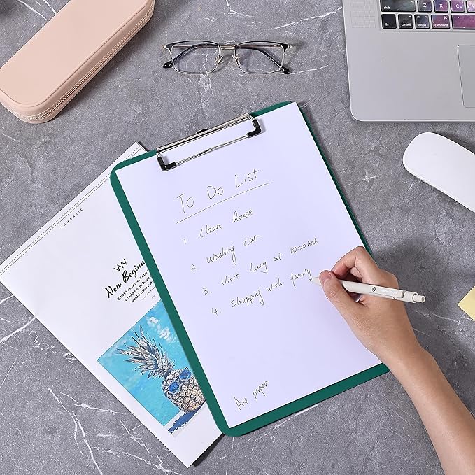 Mr. Pen- Plastic Clipboard, 12.5" x 9", 2 Pack, Clipboard Plastic, Low-Profile Metal Clip with Retractable Hanging Hole