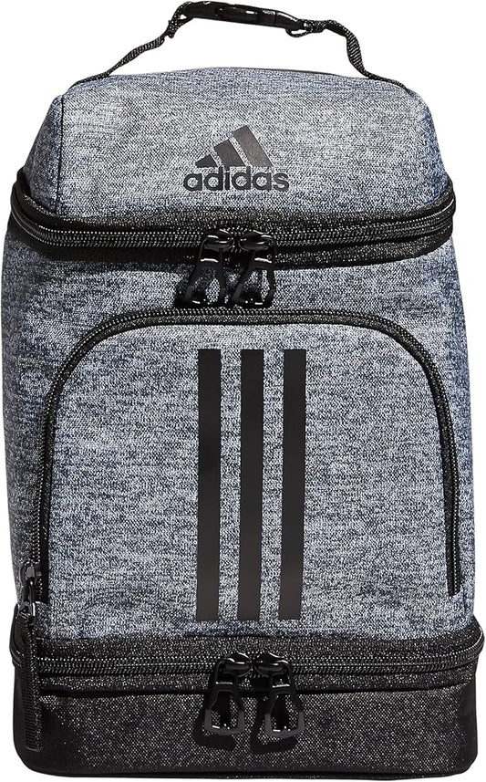 adidas Excel Insulated Lunch Bag, Cooler with Zipper, Pocket for Ice Pack, and Clip, Temperature Control Insulation