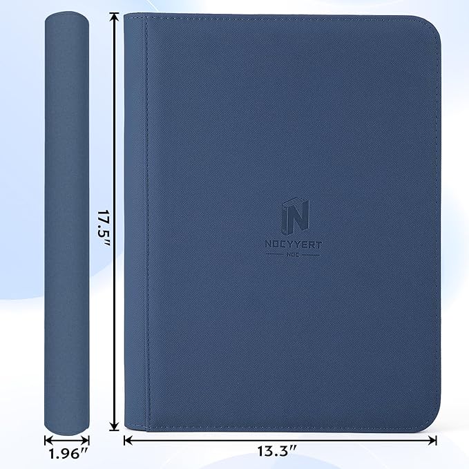 1000+ Pockets Premium Trading Card Binder, 16 Pockets Trading Card Binder Ringless Side Loading Trading,Card Holder Folders for MTG, TCG, Game Cards & Sports Cards(Blue)